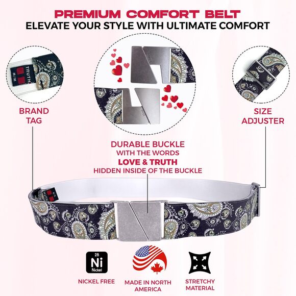 5623 No Show Invisible Elastic Belts For Women & Men 1.4\
